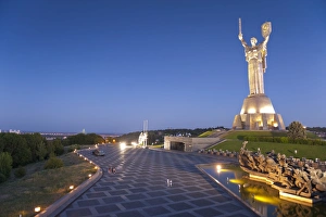 War Memorial Prints: Rodina Mat Statue and The Great Patriotic War Museum, Kiev Ukraine, Europe