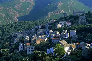Corsica Prints: Rogliano, village of Cap Corse, Haute-Corse department, Northern Corsica, France, Europe