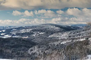 Rolling hills of Jizery Mountains, Rejdice, Liberec Region, Czech Republic (Czechia), Europe