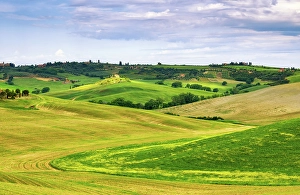 Destinations Prints: Rolling hills of Val d'Orcia, UNESCO, Tuscany, Italy