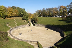Amphi Theatre Prints: Roman amphitheater, UNESCO World Heritage Site, Trier, Rhineland-Palatinate