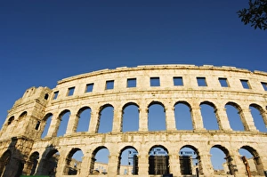 Pula Prints: Roman amphitheatre from the 1st century, Pula, Istria Coast, Croatia, Europe