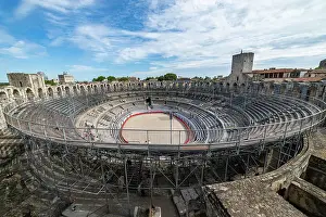 Provence Alpes Cote Dazur Prints: The Roman Amphitheatre, Arles, UNESCO World Heritage Site