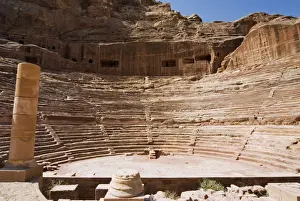 Amphitheatres Prints: Roman amphitheatre, Petra, UNESCO World Heritage Site, Jordan, Middle East