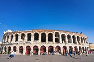 The Roman Arena, Verona, UNESCO World Heritage Site, Veneto, Italy, Europe