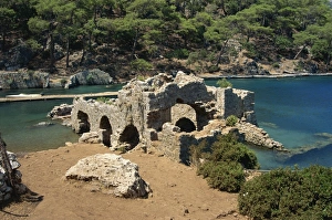 Roman bath dating from 40BC, known as Cleopatras Bath, near Fethiye Roman bath dating from 40BC, known as Cleopatras Bath, near Fethiye