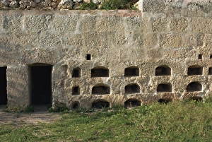 Roman bee hives (arched apiaries), near St. Pauls Bay, Xemxita, Malta, Europe