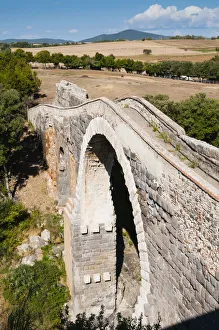 Province Of Viterbo Prints: Roman Bridge of the Devil, Vulci, Province of Viterbo, Lazio, Maremma, Italy, Europe