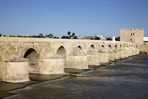Cordoba Prints: Roman Bridge over the Rio Guadalquivir, UNESCO World Heritage Site, Cordoba, Andalusia