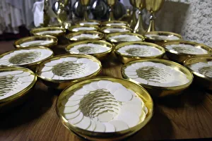 Roman Catholic unleavened wafers for the Holy Communion