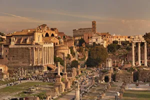 On Vacation Prints: Roman Forum (Foro Romano), Colosseum behind, UNESCO World Heritage Site, Rome, Lazio