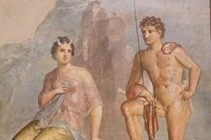 Nudes Prints: Roman fresco, Io and Argos, from House of Meleager, Pompeii, displayed at National