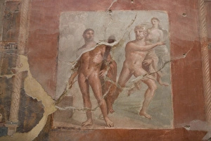 Images Dated 12th June 2009: Roman frescoes at Ercolano (Herculaneum), UNESCO World Heritage Site, Campania