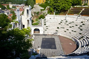 Roman marble amphitheatre built in the 2nd century, Plovidv, Bulgaria, Europe