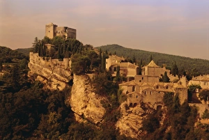 Mediaeval Prints: Roman-medieval town of Vaison-la-Romaine, Vaucluse region, France, Europe