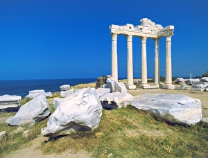 Images Dated 24th September 2009: Roman ruins of the Temple of Apollo, Side, Anatalya Province, Anatolia