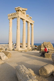 Images Dated 4th June 2008: Roman ruins of the Temple of Apollo, Side, Anatalya Province, Anatolia