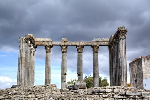 Evora Prints: Roman Temple, Evora, UNESCO World Heritage Site, Portugal, Europe