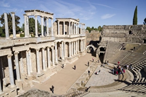 Roman Theater, Merida, UNESCO World Heritage Site, Badajoz, Extremadura, Spain, Europe