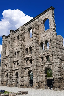 Aosta Valley Prints: Roman Theater (Teatro Romano), Aosta, Aosta Valley, Italian Alps, Italy, Europe