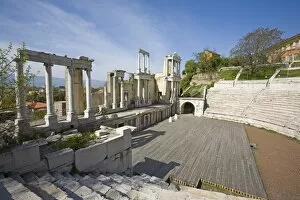 Roman theatre of ancient Philippopolis , Plovdiv, Bulgaria, Europe