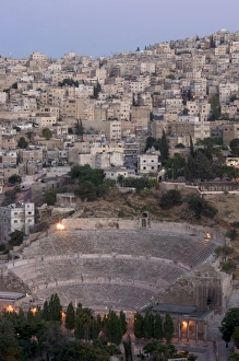 Amman Prints: Roman Theatre in the evening