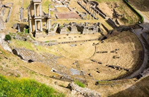 Roman theatre, Volterra, Tuscany, Italy, Europe
