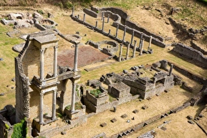 Theatres Prints: Roman theatre, Volterra, Tuscany, Italy, Europe