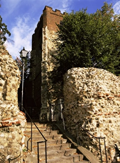 Essex Prints: Roman wall, Colchester, Essex, England, United Kingdom, Europe