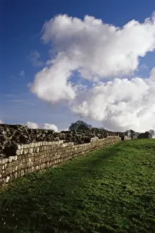 Roman Wall Prints: Roman Wall, Hadrians Wall, UNESCO World Heritage Site, Birdoswald