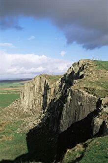 Roman Wall, Wallcrags, Northumbria, England, United Kingdom, Europe