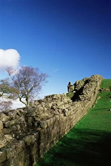 Roman Wall, Walltown Crags, Hadrians wall, Unesco world heritage site, Northumbria