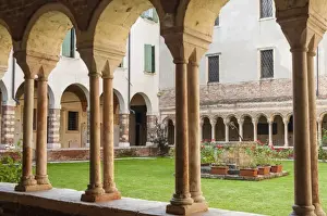 Verona Prints: Romanesque cloister, Duomo (cathedral) of Santa Maria Matricolare