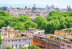 Rich Prints: Rome skyline as seen from Gianicolo (Janiculum) Hill, Rome, Lazio, Italy