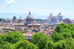Gianicolo Prints: Rome skyline as seen from Gianicolo (Janiculum) Hill, Rome, Lazio, Italy