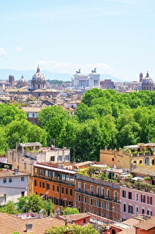 Gianicolo Prints: Rome skyline as seen from Gianicolo (Janiculum) Hill, Rome, Lazio, Italy