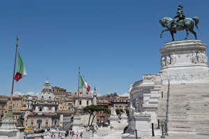 Rome from the Victor Emmanuel Monument, Rome, Lazio, Italy, Europe
