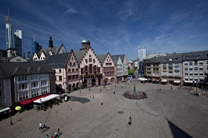 Frankfurt Prints: The Romerberg plaza one of the major landmarks in Frankfurt am Main, Hesse