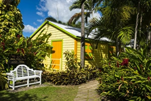 Cottages Prints: Romney Manor on St. Kitts, St. Kitts and Nevis