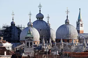 Roof of the Basilica San Marco, an example of Byzantine architecture first built in