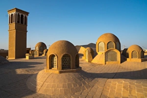 Typically Iranian Prints: Roof, including windtower for air cooling, of late 18th century Qajar mansion, now