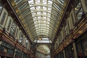 Roof, Leadenhall Market, City of London, London, England, United Kingdom, Europe