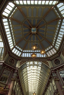 Covered Market Prints: Roof, Leadenhall Market, City of London, London, England, United Kingdom, Europe
