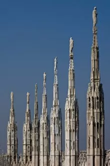 Roof of Milan Cathedral (Duomo), Milan, Lombardy, Italy, Europe