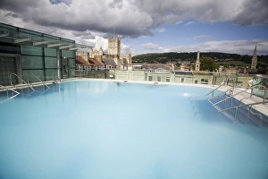 Roof Top Pool in New Royal Bath, Thermae Bath Spa, Bath, Avon, England