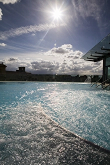 Health Prints: Roof Top Pool in New Royal Bath, Thermae Bath Spa, Bath, Avon, England