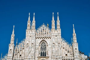 Spires Prints: Roof and spires of Milans iconic Duomo cathedral, Milan, Lombardy, Italy, Europe