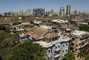 Mumbai Prints: Roof-tops and high-rises of Colaba, Mumbai, India, Asia
