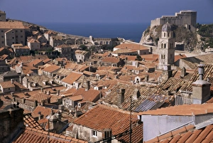 Roofscape, Old City, Dubrovnik, UNESCO World Heritage Site, Dalmatia, Croatia, Europe
