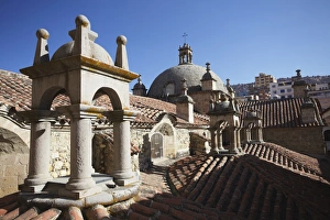 Bolivian Prints: Rooftop of San Francisco Church, La Paz, Bolivia, South America